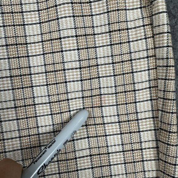 Volcom Womens Chino Pants Size 28 Tan Plaid High Waist Trousers Casual - Picture 4 of 16